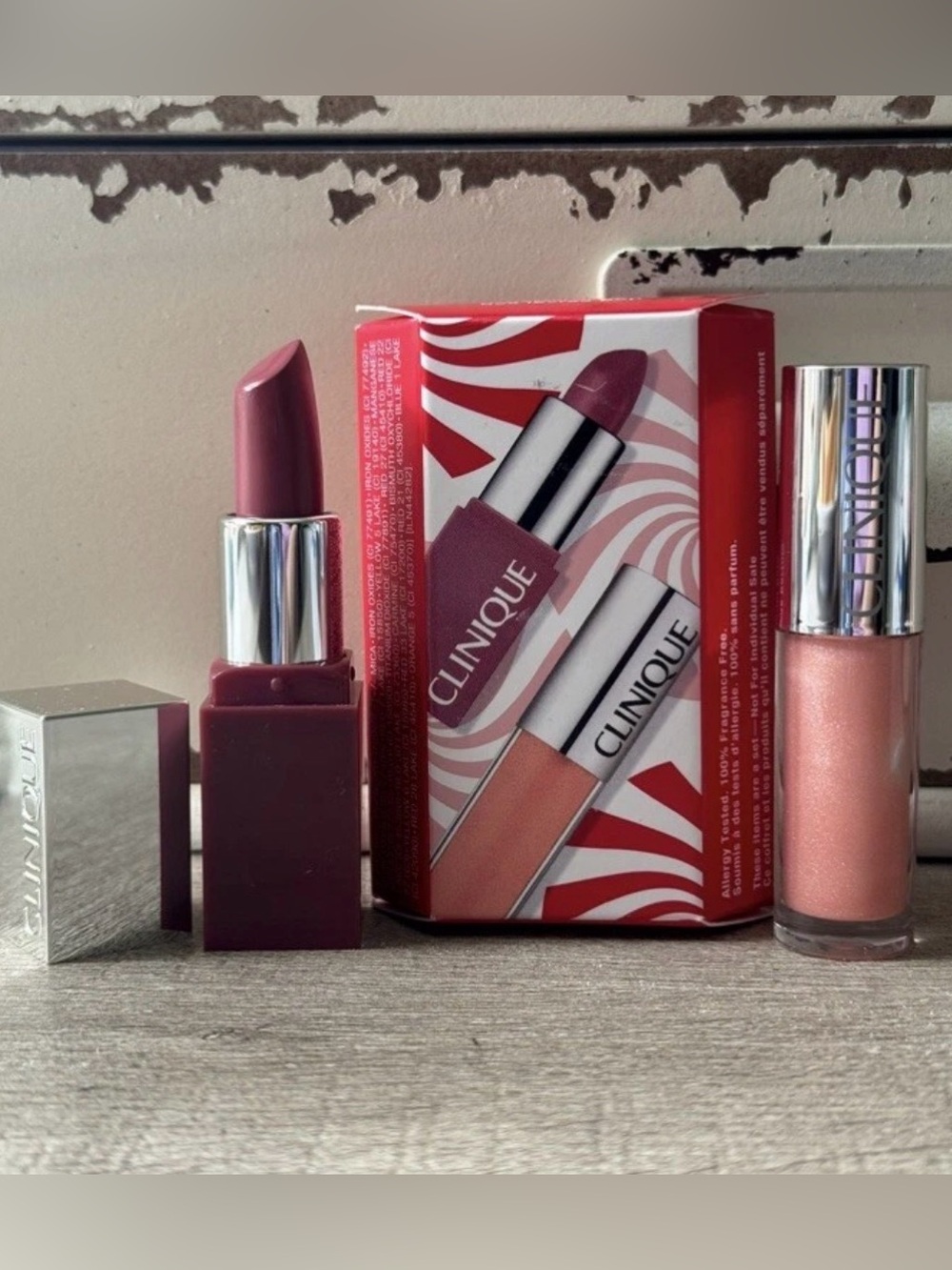 Clinique Pop Treats POP Lip Color +Primer Plum Pop POP Splash Lip Gloss Air Kiss
